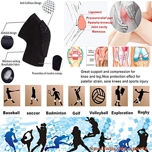 PISIQI Compression Collision Avoidance Knee Sleeve - color: White, size: Small
