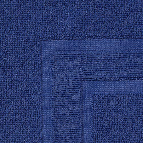 Glamburg Premium Cotton 20x32 inch 2-Pack Bath Mats - 100% Ringspun Cotton - Luxury Hotel & Spa Quality - 800 GSM - Durable Soft Highly Absorbent - Machine Washable - Navy Blue - color: Navy