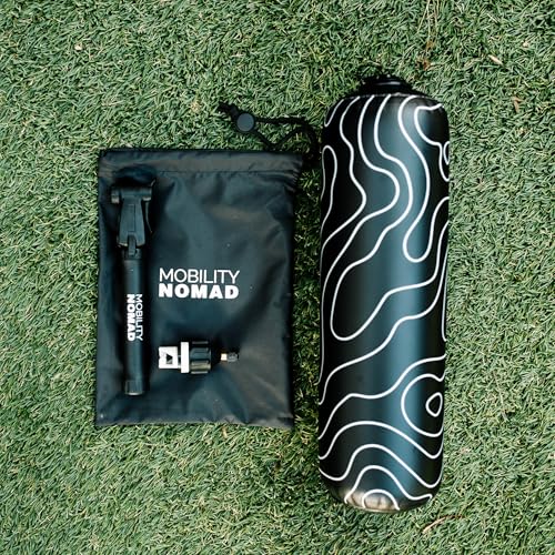 Inflatable Travel Foam Roller for Muscle Recovery and Mobility - color: Topo Black