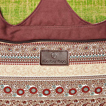 #DoYourYoga Full-Zip Extra Large Yoga Mat Tote Bag with Multi-Functional Storage Pockets for Sports Gym Pilates »Vimalaa« - color: BrownStyle