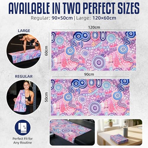 CHEEKY WINX Microfiber Gym Towel – Highly Absorbent Microfiber Sweat Towel, Quick-Dry Lightweight Design, Odour-Resistant Fabric, Matching Carry Bag, Joy, Regular (90 x 50 cm) - color: Joy, size: Regular