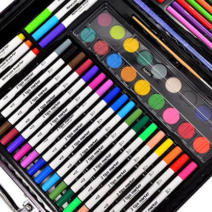 Darnassus 132-Piece Art Set, Deluxe Professional Color Set, Creating Gift Box, Art Set Crafts Drawing Painting Christmas Kit for Kids and Adult, Girls Boys - color: Starry Galaxy