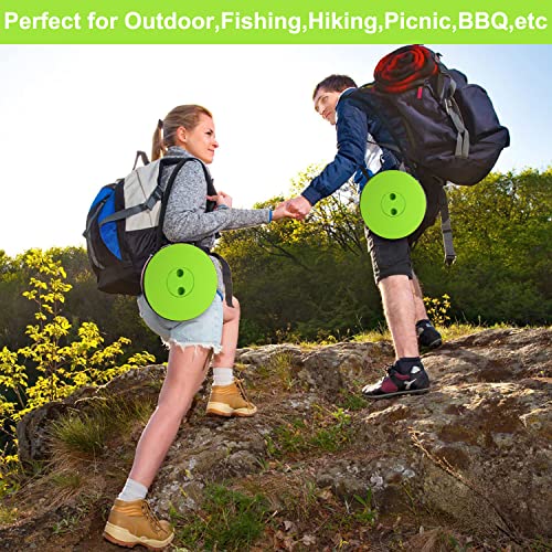 Fishboy Upgraded Collapsible Stool, 400lbs Max Weight, Lightweight But Sturdy, Portable Retractable Folding Telescoping Foldable Camping Stool for Adults Outdoor Fishing Hiking BBQ - color: Green