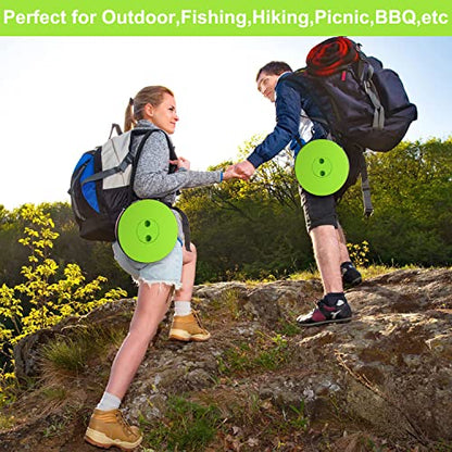 Fishboy Upgraded Collapsible Stool, 400lbs Max Weight, Lightweight But Sturdy, Portable Retractable Folding Telescoping Foldable Camping Stool for Adults Outdoor Fishing Hiking BBQ - color: Green