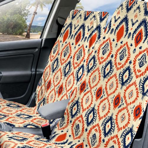 Hahafelt 2 Pack Car Seat Towel Cover with Storage Bag, Aztec Artisans | 63 x 32 in Car Towel Seat Cover Non Slip Waterproof, Gym Workout Swimming Running, Machine Washable Sweat Absorbent Protector - style: Aztec Artisans