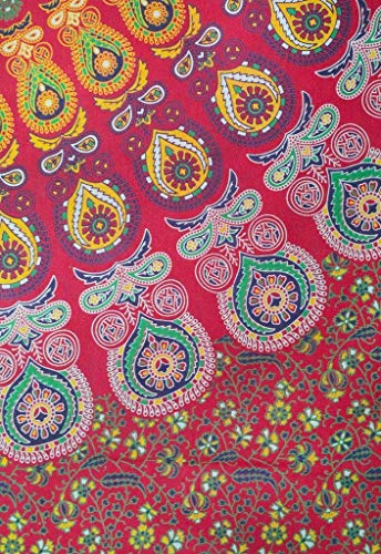 Popular Handicrafts Tapestry Wall Hanging Hippie Mandala Bohemian Hippy Psychedelic Design Indian Peacock Meditation Gypsy Tapestries Bedspread 30 x 40 Inches (76 x 101 cms), Blue - color: Red_Yellow, size: 40"L x 30"W