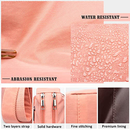 VOLGANIK ROCK RFID Purses for Women Fabric Nylon Multi Pocket Crossbody Bag Ladies Travel Handbag - color: Pink, size: Large