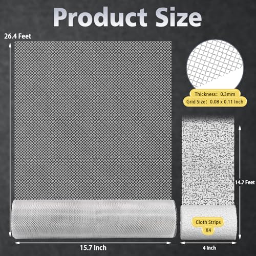 Sculpting Wire Mesh Roll for Art Crafts, Clay Sculpture (15.7 X 316.8 Inch) | Aluminum Wire Mesh, Moldable Sculpting Mesh, Craft Wire Mesh for Sculpture Projects, DIY Home Decoration - size: 15.7 X 316.8 Inch