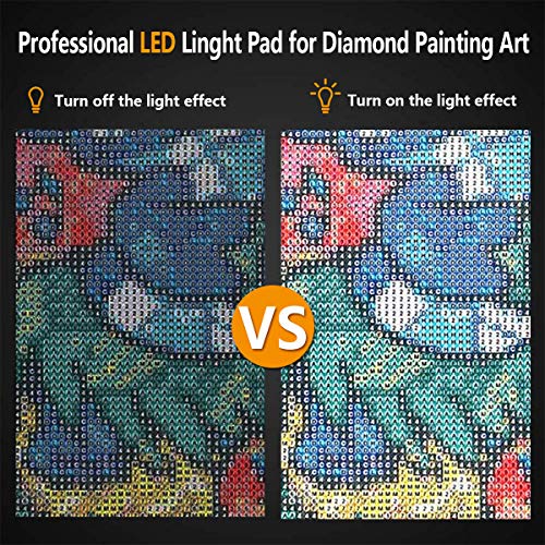 B4 LED Light Pad - Upgraded Diamond Art Light Box Dimmable Tracing Light Board, Sketching, Animation, Drawing Light Box with 4 Fasten Clips - style: B4