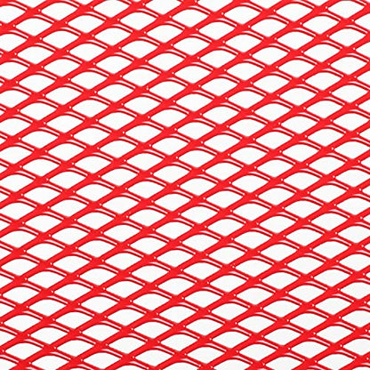 AggAuto Universal 40"x13" Car Grill Mesh 4x8mm Rhombic Hole Red | Aluminum Alloy Automotive Grille Insert Bumper, One of the Most Multifunctional Shape Grids 100x33cm - size: 4x8mm Rhombus - Red