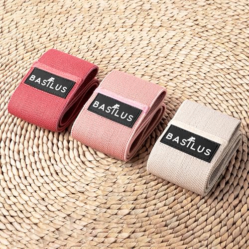3-Pack Fabric Resistance Bands for Legs & Glutes – Exercise Bands for Workout, Strength Training, Yoga, Pilates & Fitness - color: Peach Cream, Blush Dune, Lost Cherry