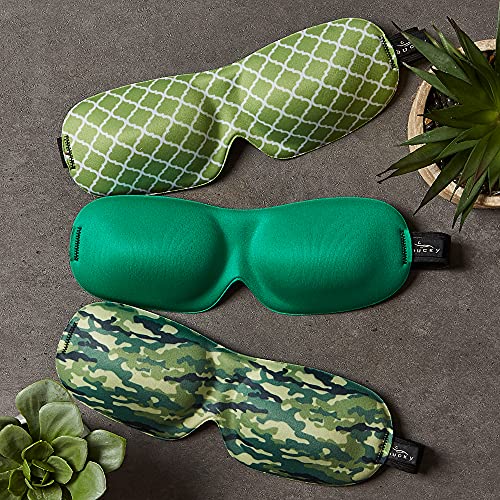 Bucky 40 Blinks No Pressure Eye Mask for Travel & Sleep - color: Green
