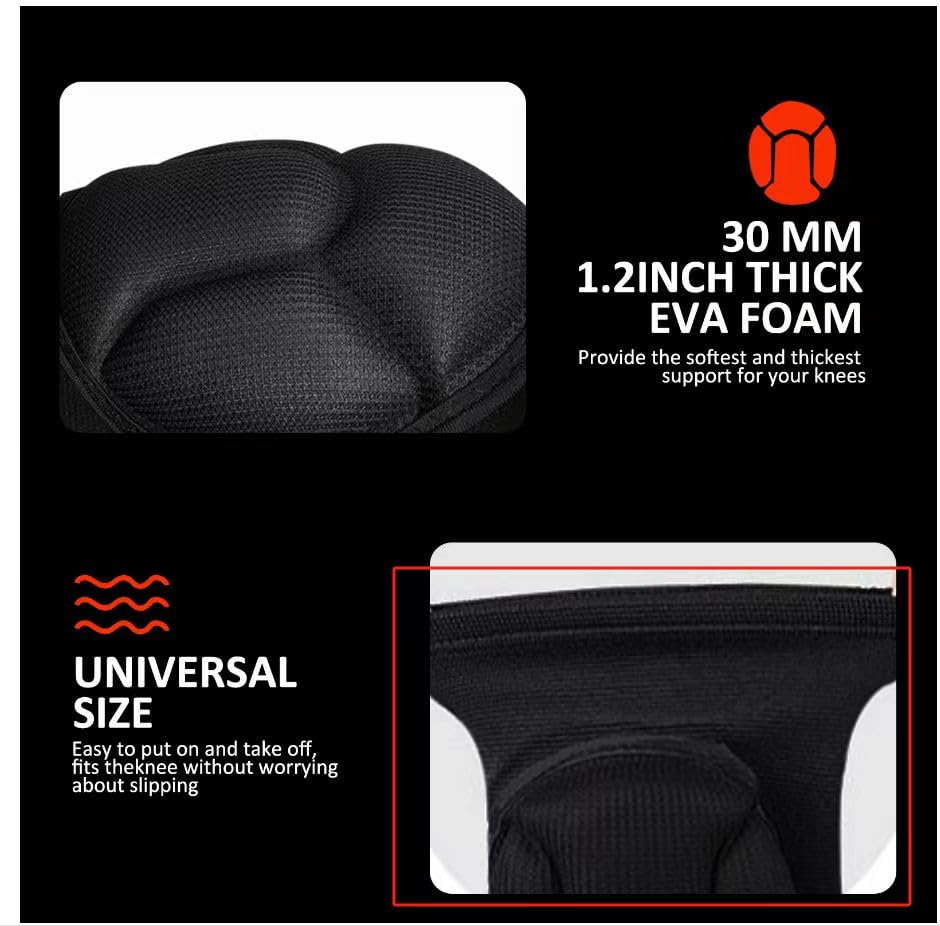 Knee Pads, Collision Avoidance Knee Sleeve for Men Women, Large | Garden, Gardening, House Cleaning, Construction Work, Dancing, Volleyball, Flooring, Climbing, Riding, Thick EVA Foam Padding - size: Large