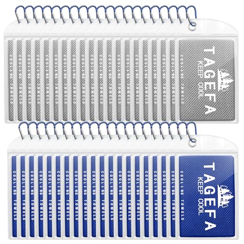 Cooling Towels 40 Pack, 40"x12" Bulk Cold Towels for Hot Weather, Cool Gym Towel for Neck & Face, Cooling Rags with Carry Bag for Sports, Workout, Golf, Camping, Travel - color: 20grey 20darkblue
