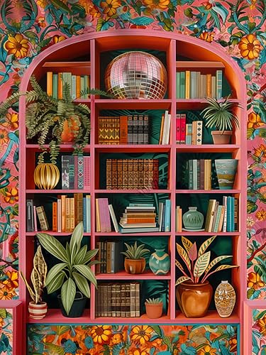 igoodom Diamond Art Kits for Adults, DIY Disco Library Wall Decor | Diamond Painting Kit - Sparkling Full Drill Design Perfect for Home Decor, Holiday Gifting, And Relaxing Crafting 12x16inch - color: MZ3058, size: 11.8x15.7in(30x40cm)