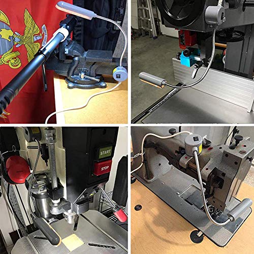 Sewing Machine Light LED Lighting (30LEDs) 6 Watt for Workbench Lathe Drill Press Daylight White Flexible Gooseneck Arm Work Lamp with Magnetic Mounting Base Black