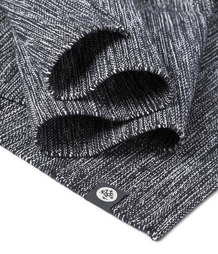 Manduka Shala Yoga Rug 71" - Outdoor Yoga & Meditation | Foldable & Machine Washable | Natural Cotton | Handmade | 71 x 26 inches - color: Black Heather