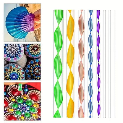 Mandala Dotting Tools Set, 19PCS Dot Painting Kit with Ball Stylus Pens, Acrylic Swirl Dotting Rods, Mandala Stencils & Paint Tray for Nail Art, Rock Painting, Pottery Clay, DIY Crafts for Beginners - color: 19Pcs