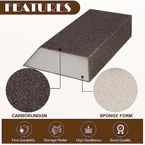 80 Grit Angled Sanding Blocks, Jamiikury Coarse Sponge Sand Block Washable and Reusable, Wet & Dry Sandpaper Block for Wood Metal Drywall and Furniture Paint - Pack of 8 - size: 80 Grits