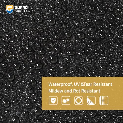 GUARD SHIELD Super Heavy Duty Black/Silver Ploy Tarp Cover 6x8 Feet Waterproof Tarps16mil Thick UV and Tear Resistant Tarpualin - color: Black/Silver, size: 6x8