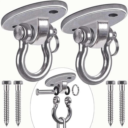 2Pack Heavy Duty Swing Hanger 180° Ceiling Swing Mount 2000 LBS Capacity - color: Silver Swing Hanger (2pack)