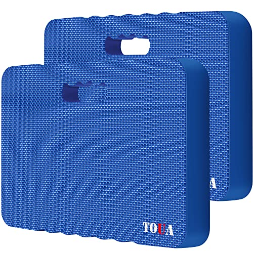 TOUA Garden Kneeling Pad, Kneeling Mat for Gardening, Bath Kneeler for Baby Bath, Large Support Knee 17.8x11x1.4 Thick High Density Foam Protective Knee, Knee Pads for Gardening, Planting Blue 2 Pack - color: Blue, size: Large - 2 Pack