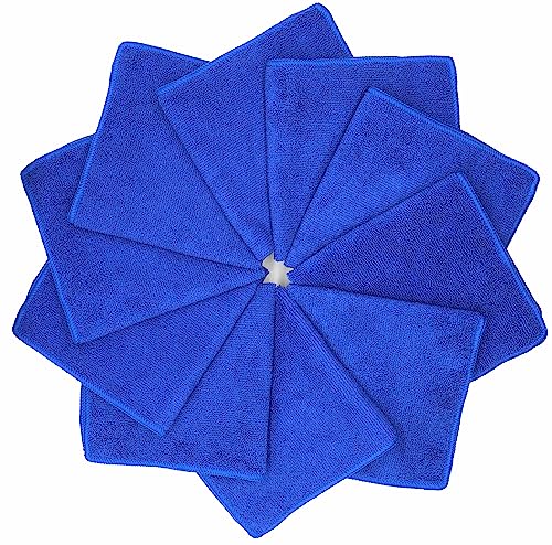 Microfiber Cleaning Cloth, Washcloths,12x12 inch,10 Pack, | Fast Drying Dish Cloths for Washing Dishes, Ultra Absorbent Dish Rags, Lint Free Cleaning Rags For House&Kitchen - color: Dark Blue