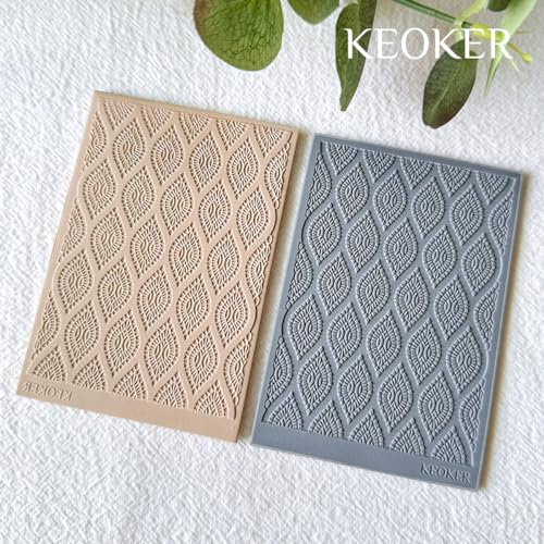 KEOKER Lace Texture Mat for Polymer Clay, Polymer Clay Texture Sheets - color: A