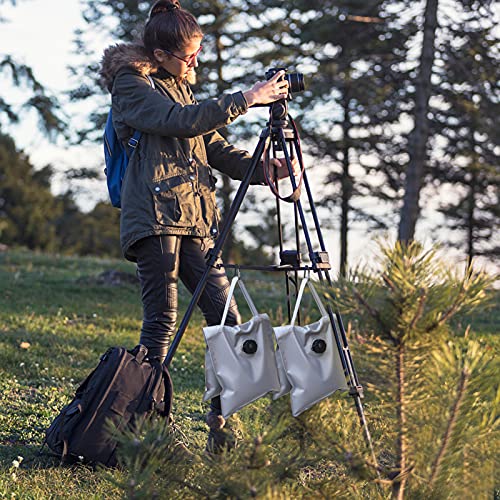 Eurmax USA 4-Pack Waterbag Weights,Photography Waterbags for Light Stands and Video Equipments,Heavy Duty Saddlebag for Backdrop Stand,Tripod,Canopy,Umbrella Base,Fishing Chair and Picnic Table(Gray) - color: Gray, style: Saddle Water