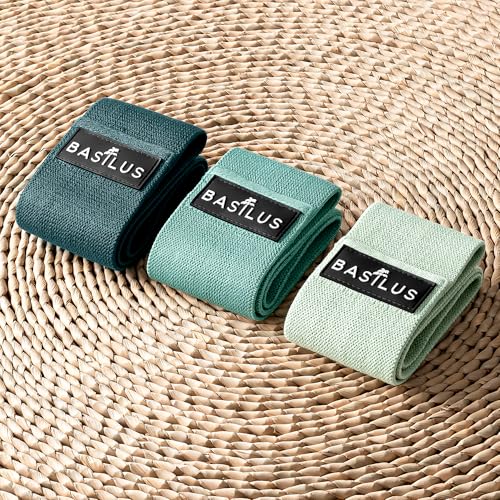 3-Pack Fabric Resistance Bands for Legs & Glutes – Exercise Bands for Workout, Strength Training, Yoga, Pilates & Fitness - color: Patina Green, Aqua Green, Forest Green