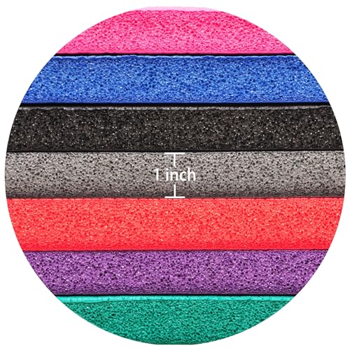 Fitvids 1-Inch Extra Thick High Density Anti-Tear Exercise Yoga Mat with Carrying Strap, Pink | Extra Thick Anti-Tear Non-Slip Design with Carrying Strap for Exercise, Fitness & Home Gym Workouts