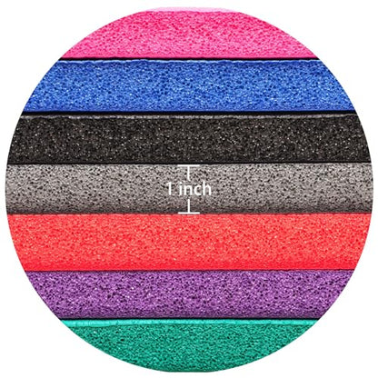 Fitvids 1-Inch Extra Thick High Density Anti-Tear Exercise Yoga Mat with Carrying Strap, Pink | Extra Thick Anti-Tear Non-Slip Design with Carrying Strap for Exercise, Fitness & Home Gym Workouts
