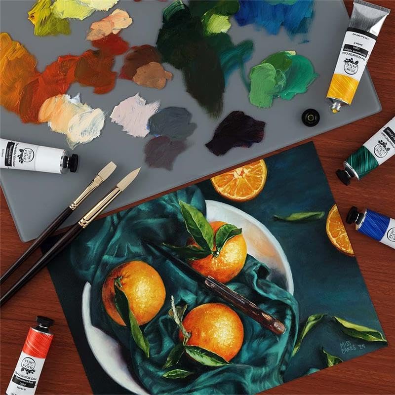 Tusc & Pine Artist Oil Paint - Cerulean Blue, 150 ml, Non-Yellowing, Rich & Creamy Consistency, Maximum Pigment Load, Small Batch Milled Oil Paints Made in the USA - color: Cerulean Blue, size: 5.07 Fl Oz (Pack of 1)