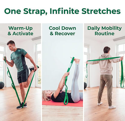 1PCS Exercise Band, Yoga Mat Strap Resistance Bands with Handles for Exercise,Yoga, Gym
