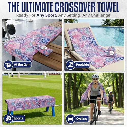 CHEEKY WINX Microfiber Gym Towel – Highly Absorbent Microfiber Sweat Towel, Quick-Dry Lightweight Design, Odour-Resistant Fabric, Matching Carry Bag, Joy, Large (120 x 60 cm) - color: Joy, size: Large