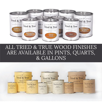 Tried & True Superior Varnish Oil Wood Finish, Pint | Natural Pine Resin & Linseed Oil, Ideal for Interior Furniture, Tables, Countertops, Non-Toxic, Scratch Resistant & Durable - size: Pint