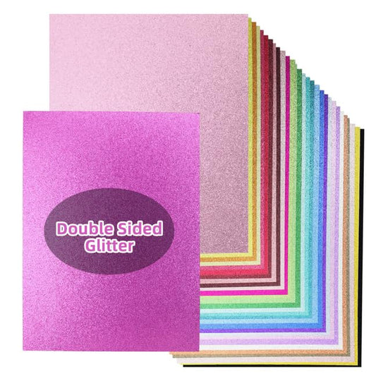 Double Sided Colorful Glitter Cardstock Paper 100 lb Heavy 30 Colors 8.5x11 Inch 300gsm Thick Pastel Sparkly Card Stock for Cricut Card Making Paper Crafting - size: 8.5 X 11 INCH