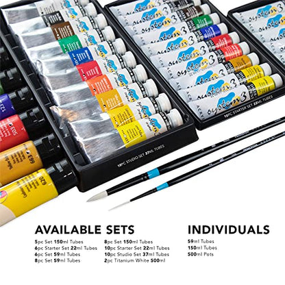 Daler Rowney System3 Crimson 150ml Acrylic Paint Tube - Acrylic Painting Supplies for Artists and Students - Artist Paint for Murals Canvas and More - Art Paint for All Skill Sets
