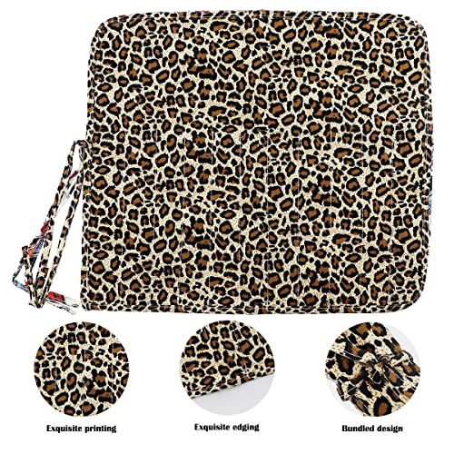 Yolufar 22 Slot Canvas Art Paint Brush Holder Canvas Brush Pouch Watercolor Paintbrushes Roll-Up Case Bag for Watercolor Oil Paint - Leopard Print Style - color: Style-1