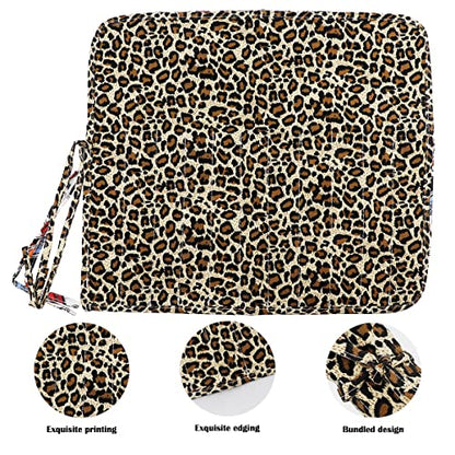 Yolufar 22 Slot Canvas Art Paint Brush Holder Canvas Brush Pouch Watercolor Paintbrushes Roll-Up Case Bag for Watercolor Oil Paint - Leopard Print Style - color: Style-1