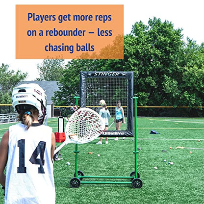 SWAX LAX Lacrosse Training Ball - Indoor Outdoor Practice Less Bounce & Rebounds - color: Shark