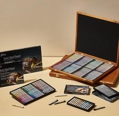 Mungyo Gallery Semi-Hard Pastels Cardboard Box Set of 24 - Assorted Colors