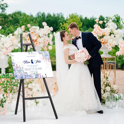 Heavy Duty Metal Easel for Sign，Adjustable for Display Black | Stable Tripod Structure, 4-Lier Adjustment, Holds 36" Signs Up to 50 lbs
