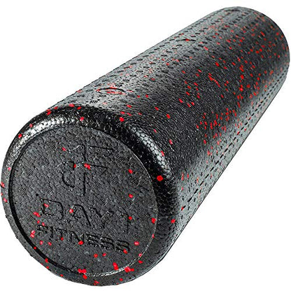 High-Density Foam Roller - color: Red Speckled, size: 24"