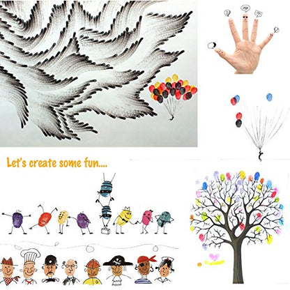 Lsushine 15 Colors Craft Ink Pads, Washable Stamp Pads for DIY Stamping | Ink Pad Set for Rubber Stamps, Finger Painting, Crafts on Paper, Wood, Fabric, Scrapbooking, DIY & Back to School Supplies