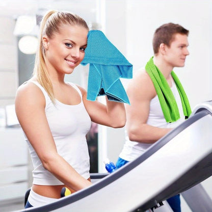 1pc Cooling Towels, Breathable Gym Towels for Neck and Face, Men & Women Workout Towel, Sweat Towel for Gym Yoga, Camping, Fitness, Running, Travel, Black
