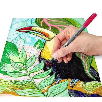 STAEDTLER Pigment Arts Brush Pen, Basic Colours, Pack of 12 Pens, 371 C12-1 - color: 12 Colors