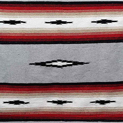 Open Road Goods Mexican Diamond Blanket - XL Heavyweight Yoga Blanket – Handmade in Mexico - Thick Boho Serape Saltillo Style Throw for Beach, Picnic, Home, Camping and More! (Grey Baja) - color: Grey Baja