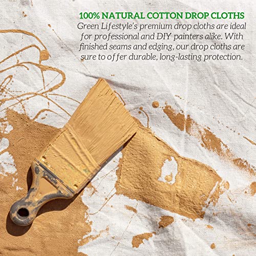 All Purpose Canvas Drop Cloths - Drop Cloth for Painting, Floor Cover, Heavy Duty Protection for Furniture & Surfaces, Reusable Painters Canvas Tarp for Renovation & Home (12x15) - size: 1 Pack - 12x15
