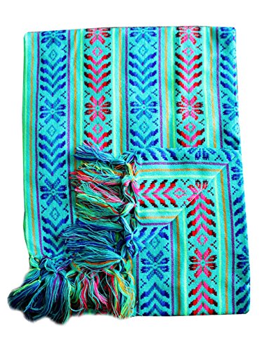 Del Mex Mexican Rebozo Shawl Blanket Doula - color: Mint Green, size: Regular (6 ft x 2.5 ft)
